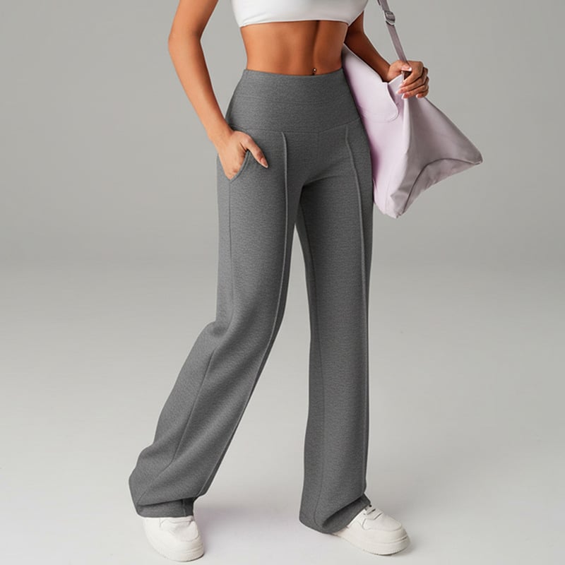 Niselle - Pantalon Femme Uni à Jambes Droites