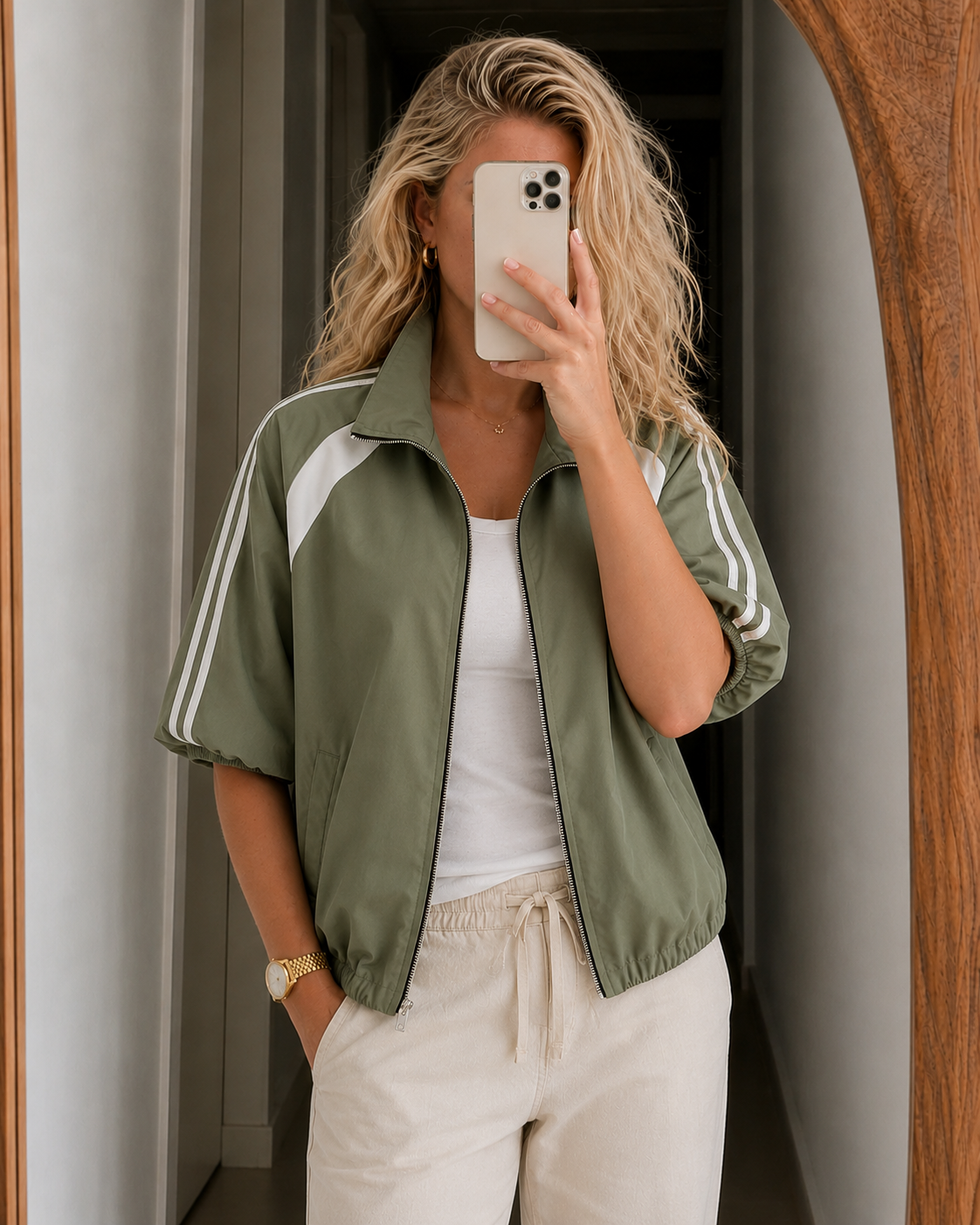 Cropped Bomber Jacket