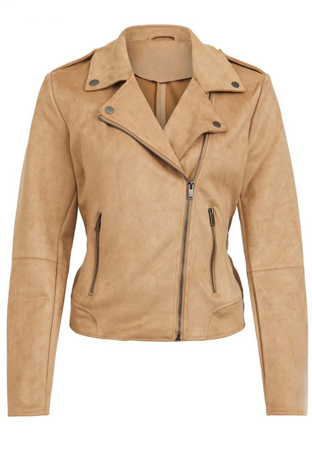 Leren bikerjack