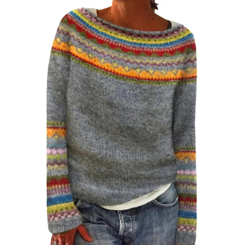 Nathalie - Pull Rayé Chic pour l'Automne-Hiver