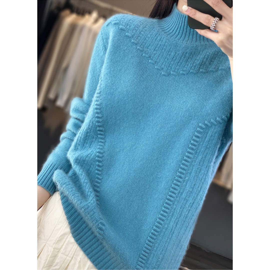 Marceline - Pull en Tricot à Col Mi-Haut