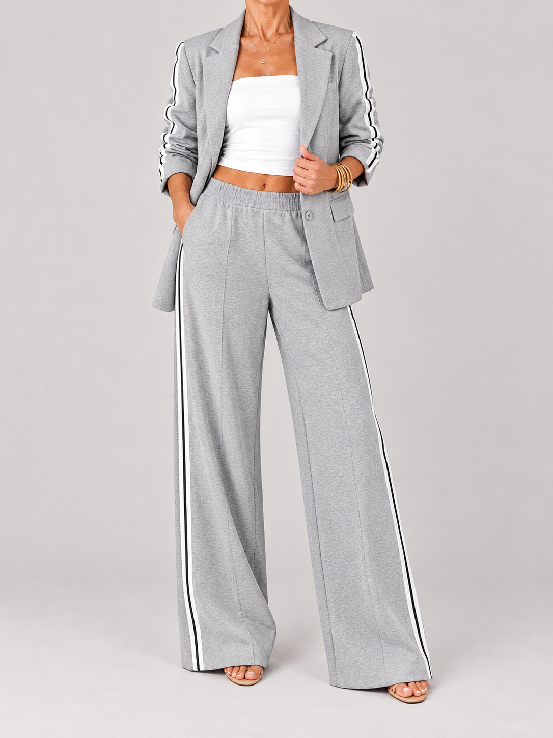 Clémence - Ensemble blazer et pantalon palazzo